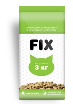 FIX Биоразлагаемый травяной наполнитель для туалетов (для котов)